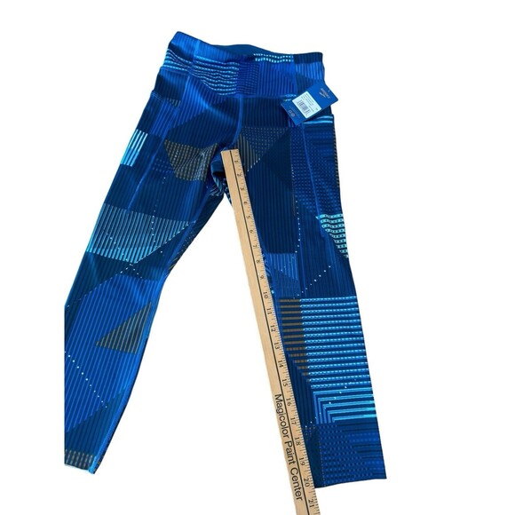 Brooks 221522 Method Women’s Small Leggings 3/4 Crop Tight NWT Blue Motion Print - Picture 6 of 14